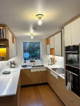 Full kitchen rewire — Shaker kitchen with pendant lights