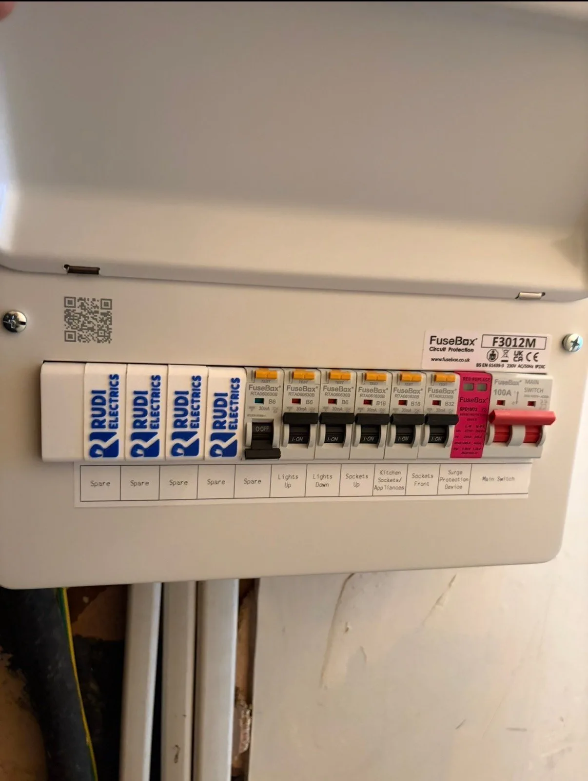 FuseBox F3012M consumer unit installation in North London