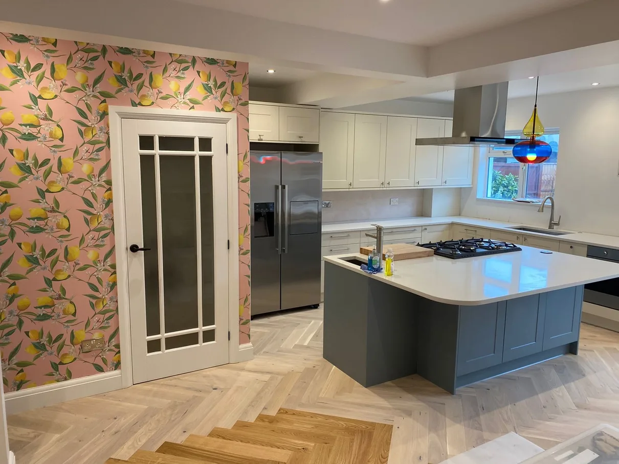 Kitchen rewiring — LED cove and under-cabinet lighting