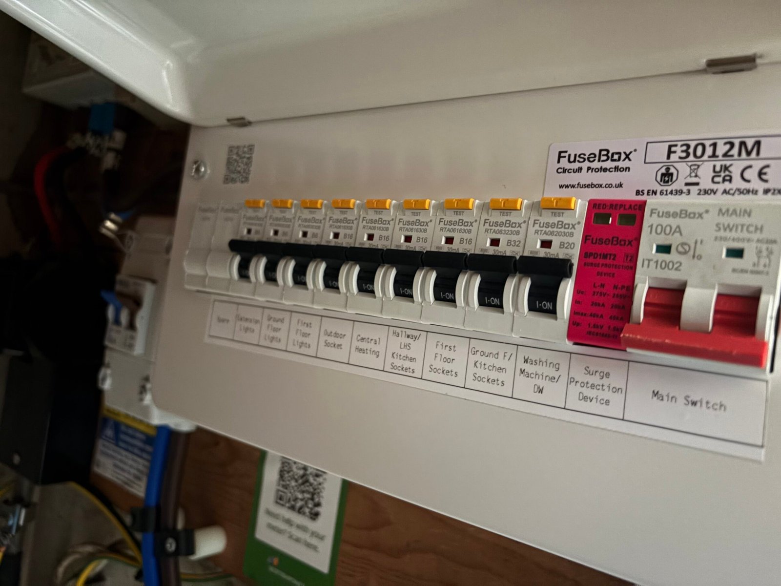 Consumer unit upgrade North London - FuseBox with surge protection device
