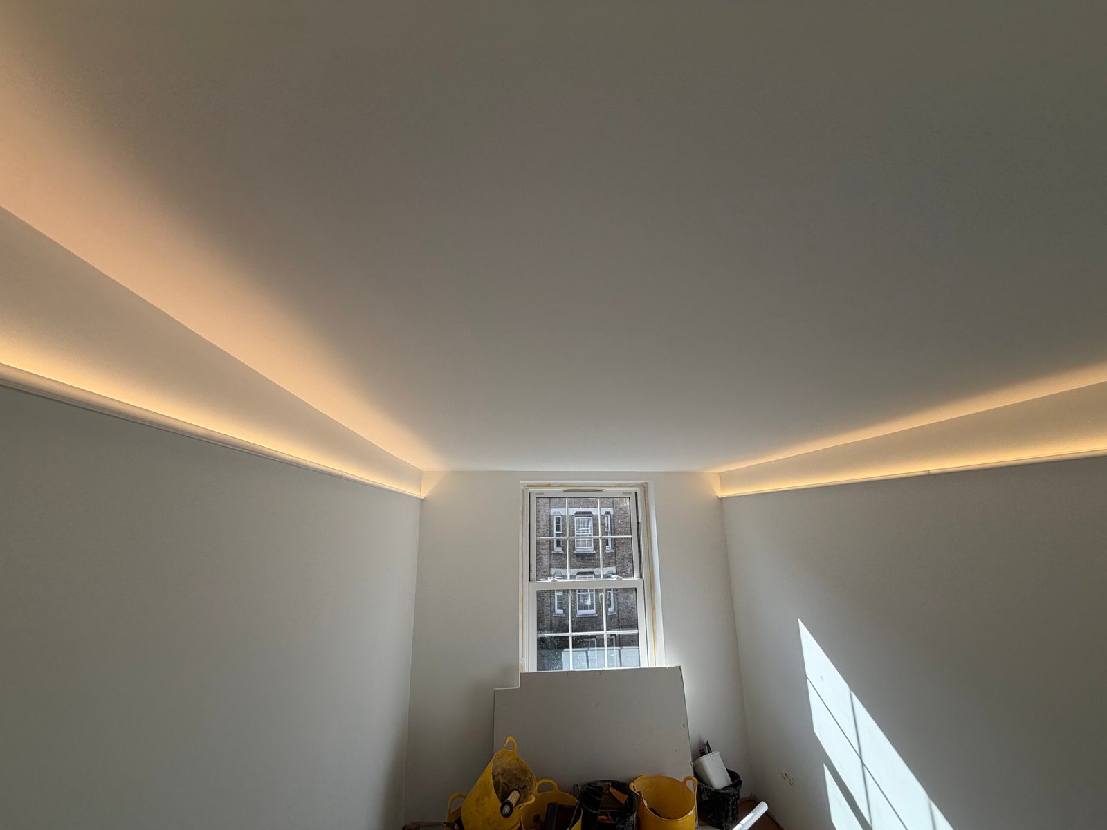 Full perimeter warm LED cove lighting North London - Rudi Electrics